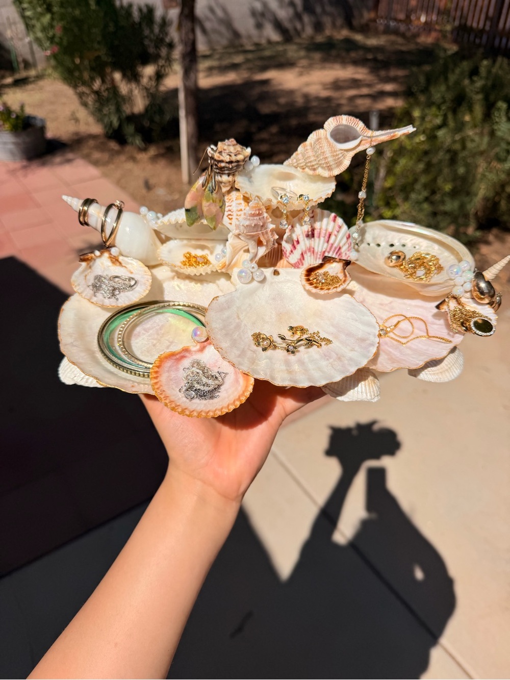 Handmade Seashell Jewelry Holder